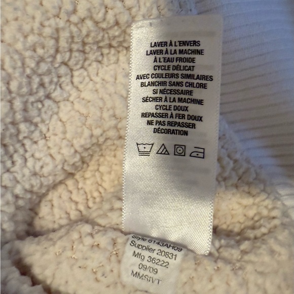 Aeropostale White Hoodie Blue Logo Full Zip Faux Lined Size Medium - Picture 10 of 15